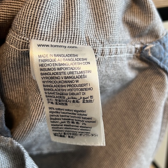 Tommy Hilfiger The Flex Slim Fit Oxford Print Woven Button Up Shirt Top, XS - Picture 7 of 7